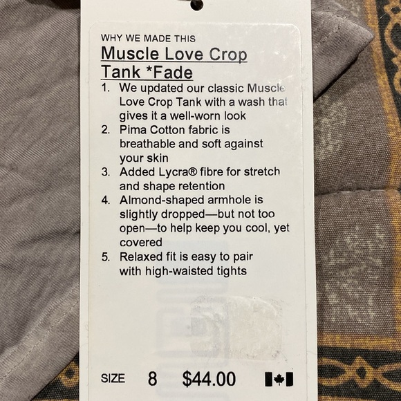 Lululemon NWT Muscle Love Crop Tank *Fade - Picture 11 of 16